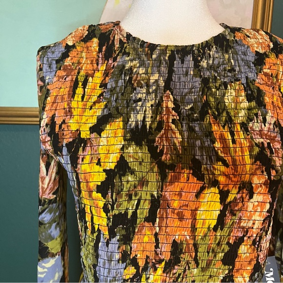 MODCLOTH Femme Petal Leaf Maxi Dress Sz M NWT - Picture 2 of 6